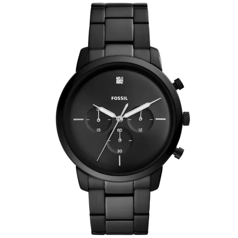 Reloj Fossil Neutra FS5583 Cronómetro Acero Inoxidable Negro