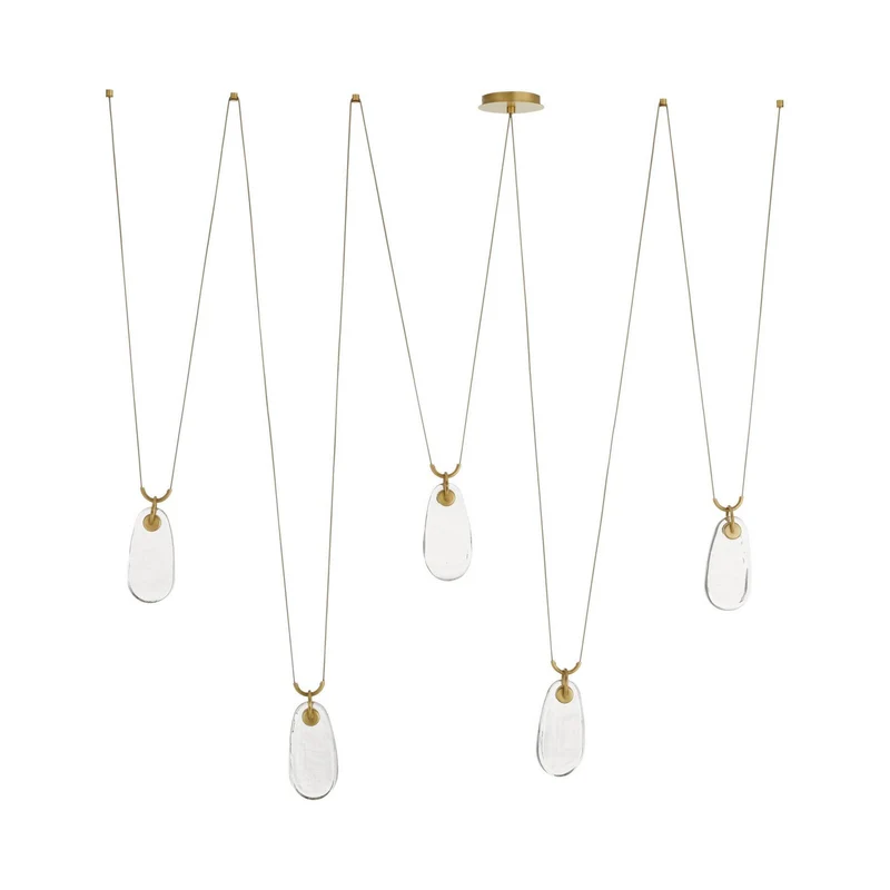 Melt LED Chandelier Antique Brass