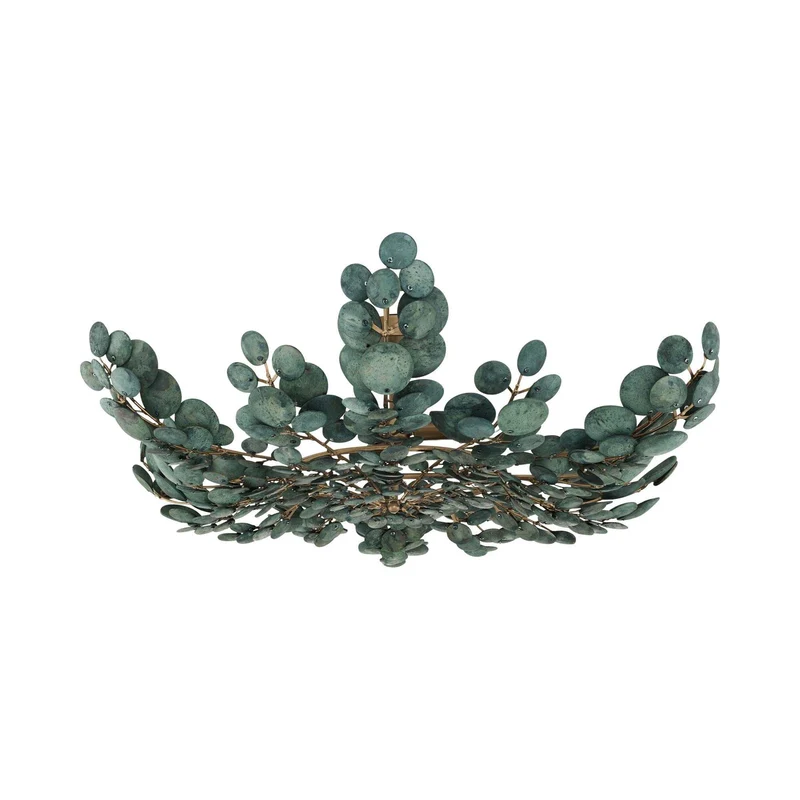 Bilal Flush Mount Ceiling Light Eucalyptus Stain