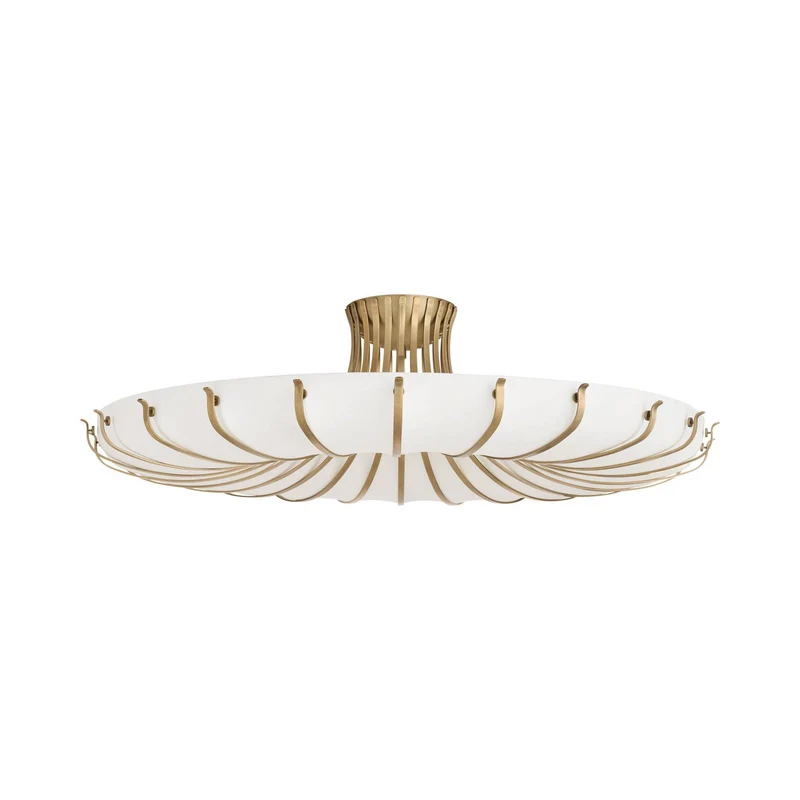 Chambers Semi Flush Mount Ceiling Light Antique Brass