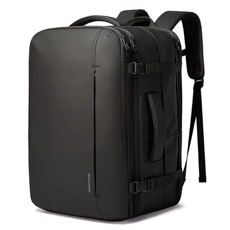 Mochila Hombre CAPTURE 1909 Expandible Viaje Laptop Negro