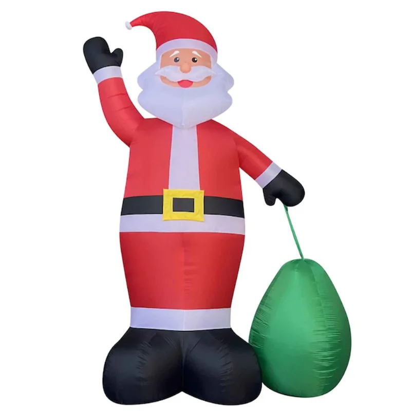 Celebrations BY Landon & Co. Inflatable Santa Illuminated with Gift Bag - 20-ft