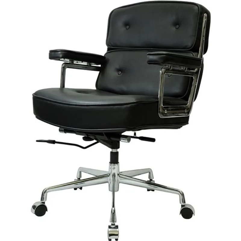 Nicer Interior Eames Executive Office Chair - Black Leather