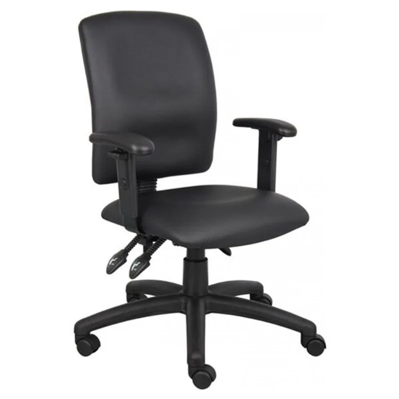 Nicer Interior Multi-Function Ergonomic Task Chair - Black Polyurethane