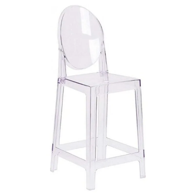 Nicer Interior Mid-Century Modern Counter Stool - Clear - Set of 4