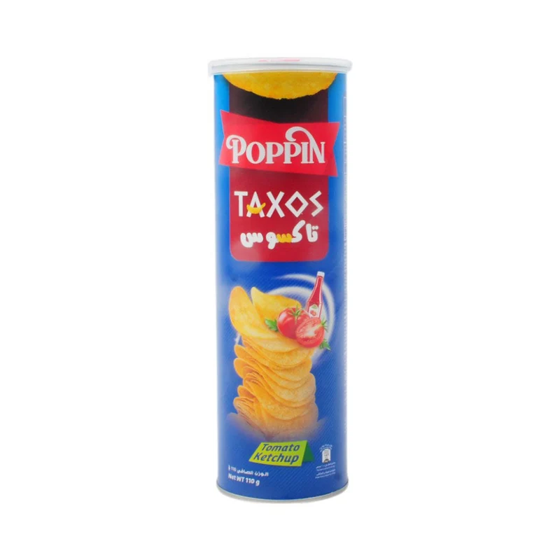 POPPIN CHIPS TAXOS TOMATO KETCHUP 110 GM