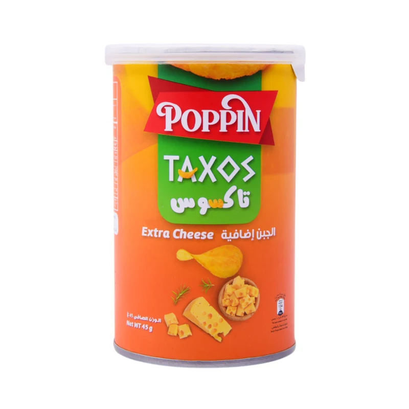 POPPIN CHIPS TAXOS EXTRA CHEESE 45 GM