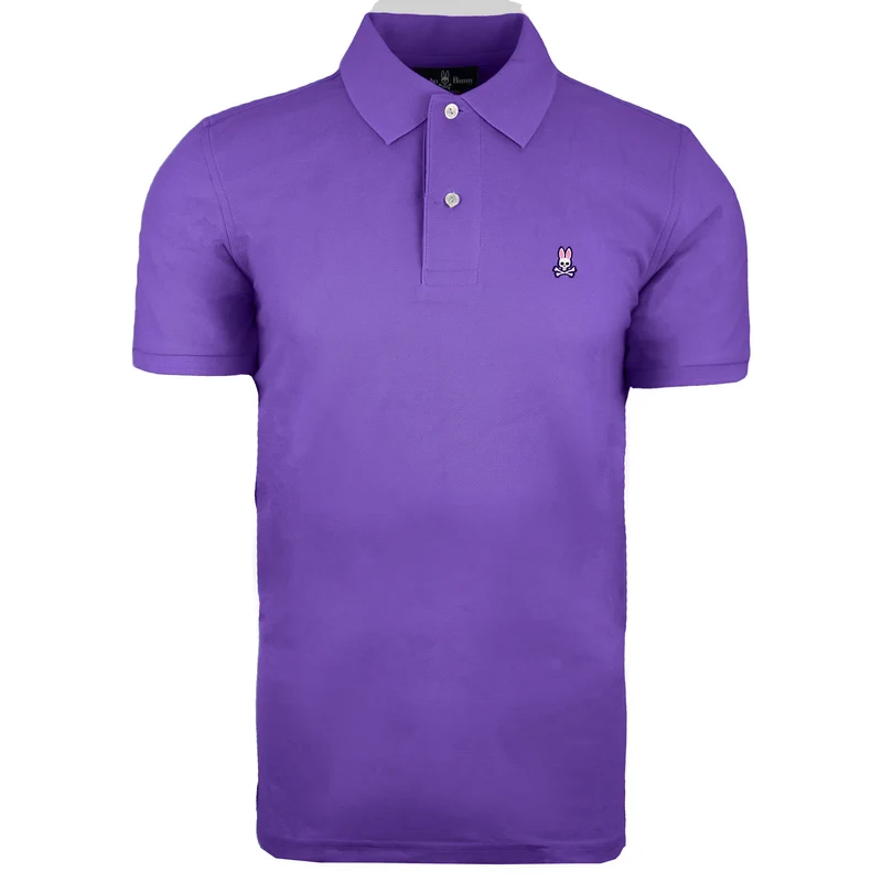 Psycho Bunny by Robert Godley Mens Purple Polo Shirt S