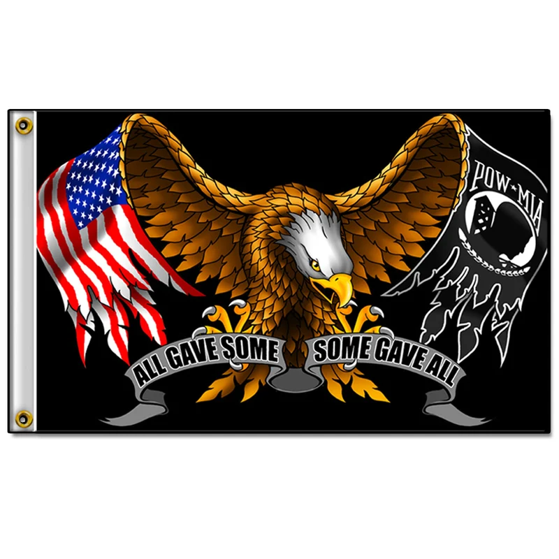 Hot Leathers FGA1019 All Gave Some Eagle Flag Multi / 3 x 5 Feet