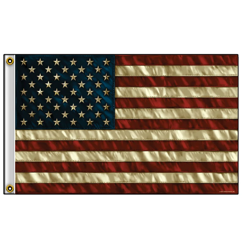 Hot Leathers FGA1068 Vintage American Flag Multi / 3 x 5 Feet