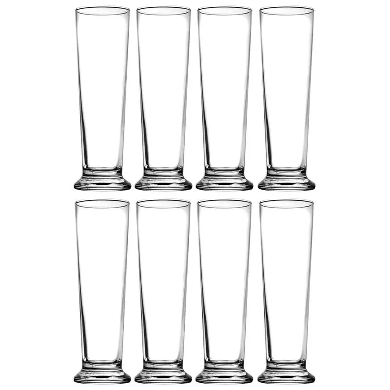 Kit com 8 Copos p/ Cerveja Chopp 250ml Vidro Drink Bar Refrigerante