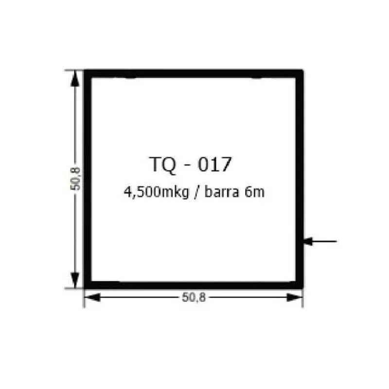 Tubo Quadrado Preto - 5cm X 5cm - 2 Uni De 3m - Tq017 (kit)