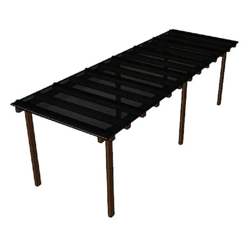 Cobertura Policarbonato Alveolar 6,00m X 1,00m - Fume 4mm
