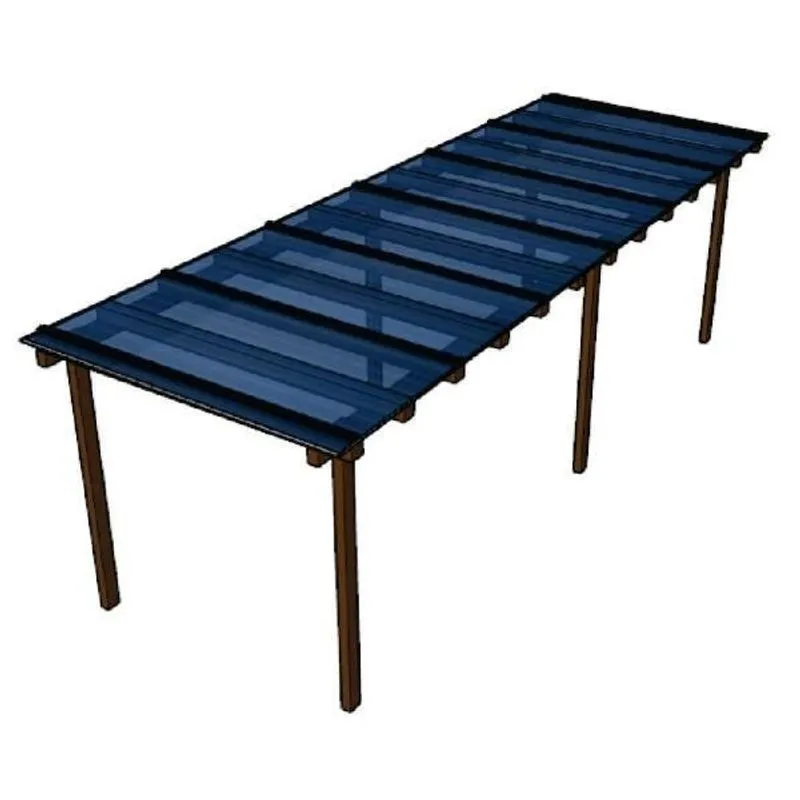 Cobertura Policarbonato Alveolar 6,00m X 2,00m - Azul 4mm
