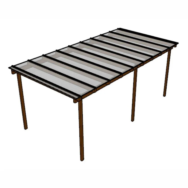 Cobertura Policarbonato Alveolar 6,00m X 1,50m - Cristal 6mm