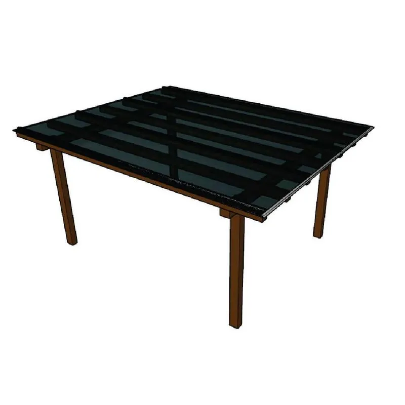 Cobertura Policarbonato Alveolar 3,00m X 4,00m - Fume 4mm