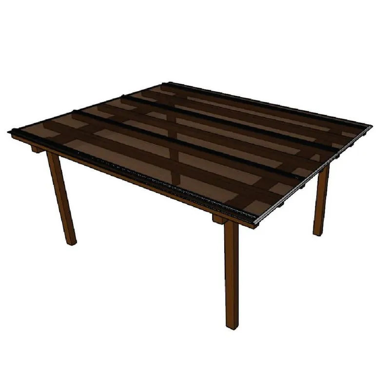 Cobertura Policarbonato Alveolar 3,00m X 4,00m - Bronze 4mm