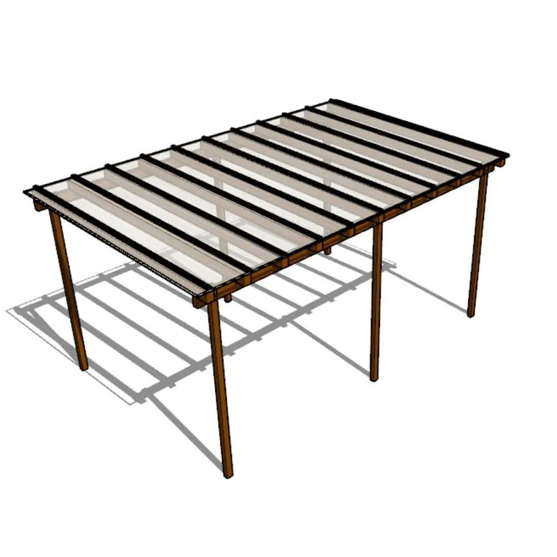 Cobertura Policarbonato Alveolar 5,00m X 2,00m - Cristal 4mm