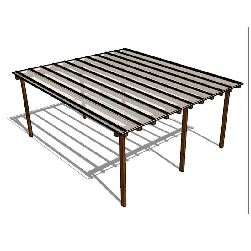 Cobertura Policarbonato Alveolar 5,00m X 6,00m - Cristal 4mm