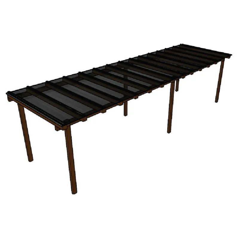 Cobertura Policarbonato Alveolar 7,00m X 2,00m - Fume 4mm