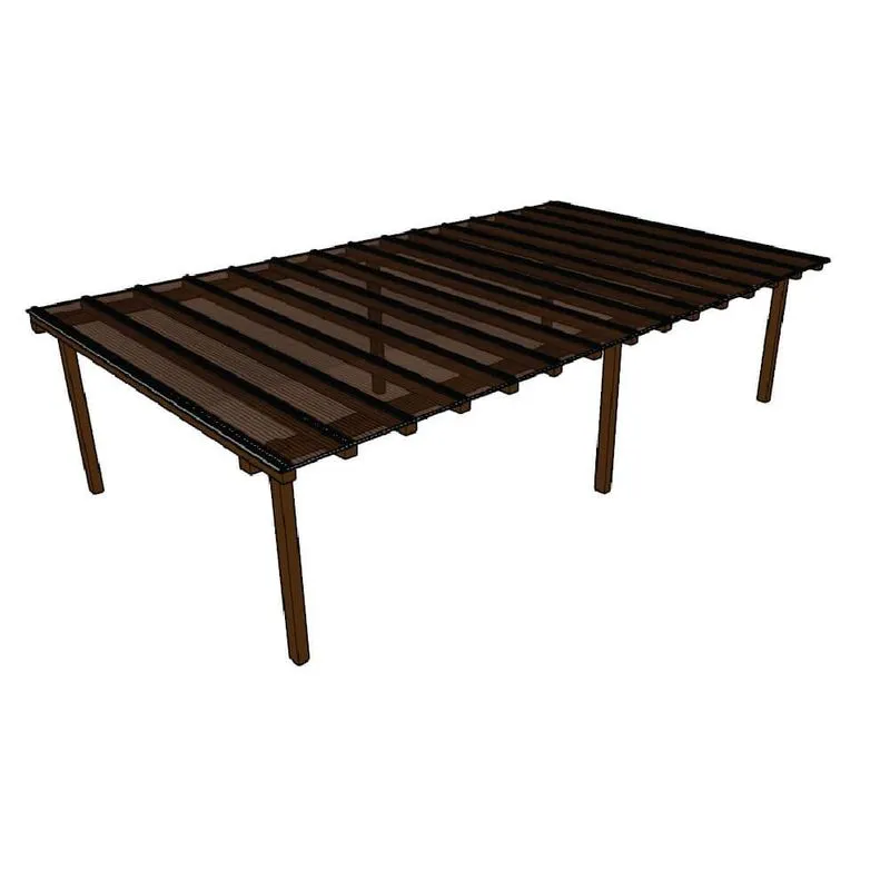 Cobertura Policarbonato Alveolar 7,00m X 4,00m - Bronze 4mm