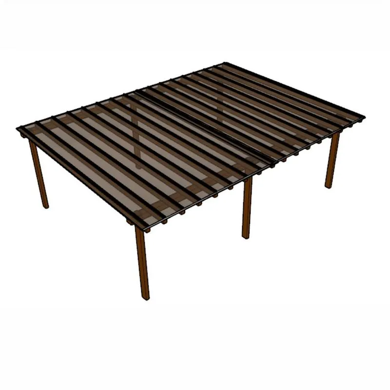 Cobertura Policarbonato Alveolar 8,00m X 6,00m - Bronze 4mm