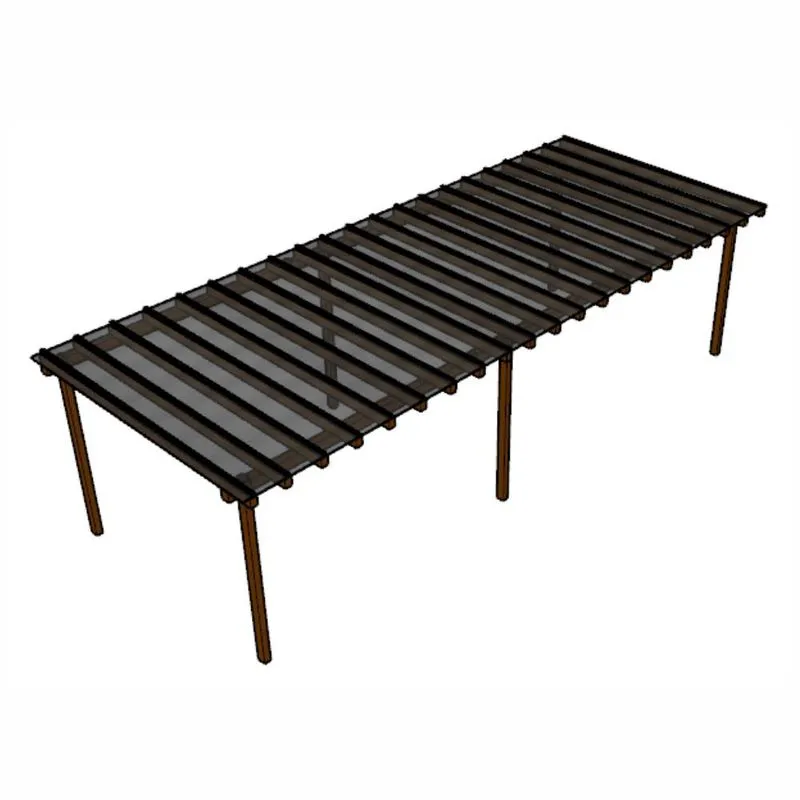 Cobertura Policarbonato Alveolar 10,00m X 3,00m Fume 4mm