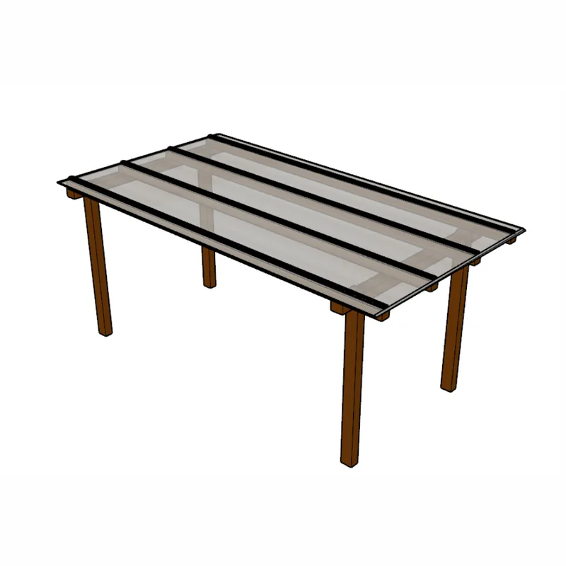 Cobertura Policarbonato Alveolar 2,00m X 6,00m - Cristal 6mm