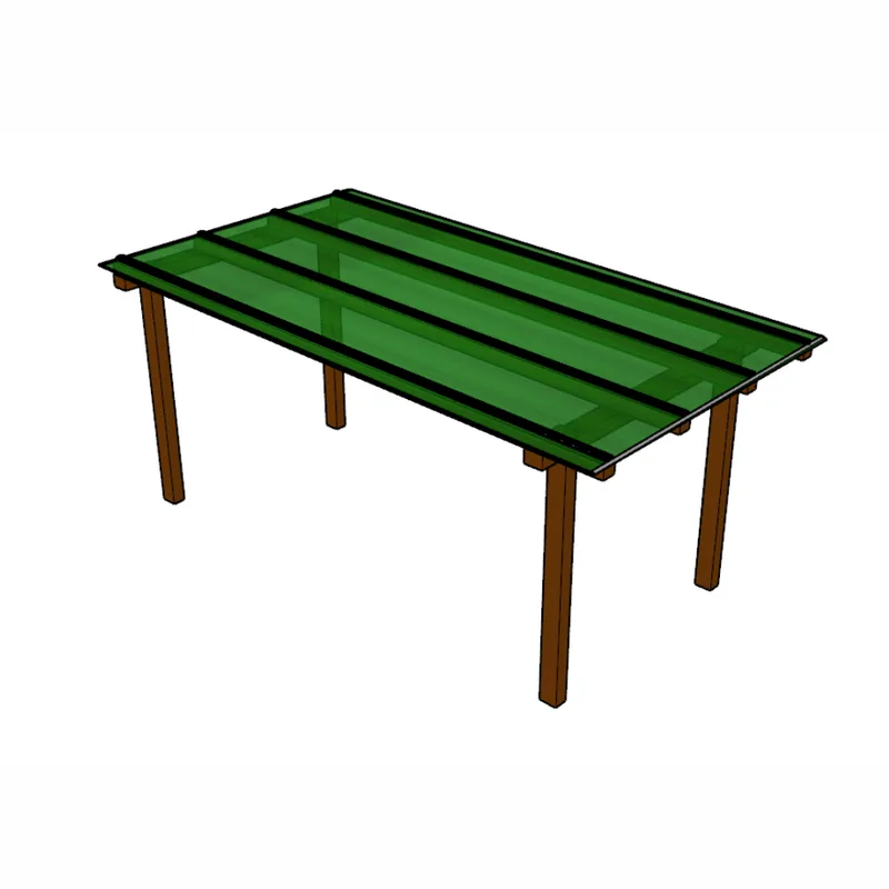 Cobertura Policarbonato Alveolar 2,00m X 6,00m - Verde 6mm