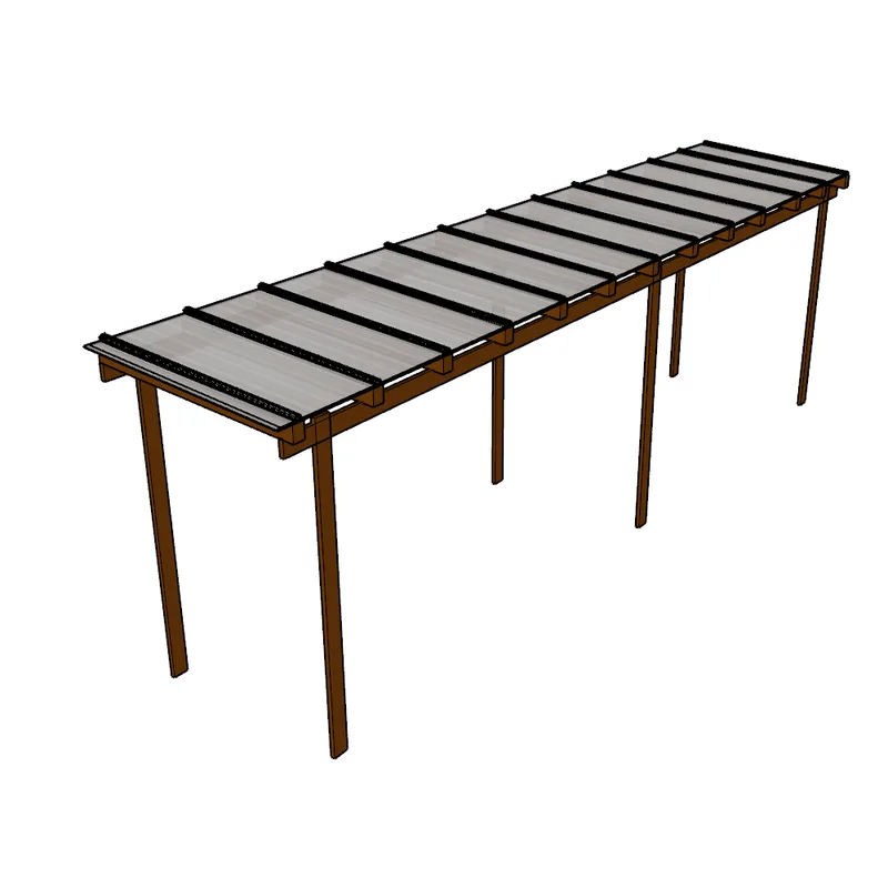 Policarbonato Alveolar 8,00m X 1,50m - Branco Refletivo 6mm