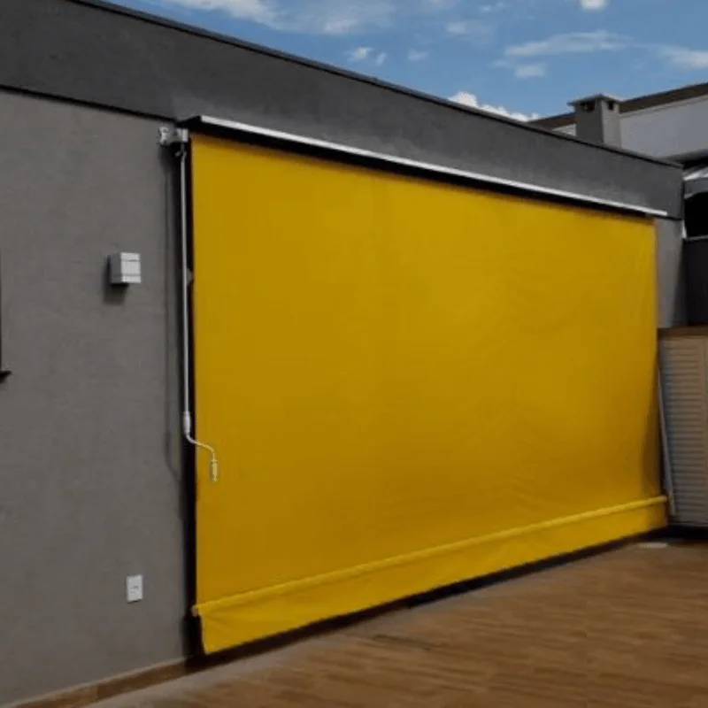 Toldo Cortina Amarelo - 3,90m X 2,80m - Kit Completo