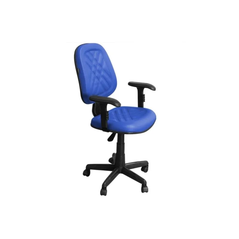 Cadeira de Escritório CE-02GPBT Executiva Giratória com Costura Azul - Pethiflex