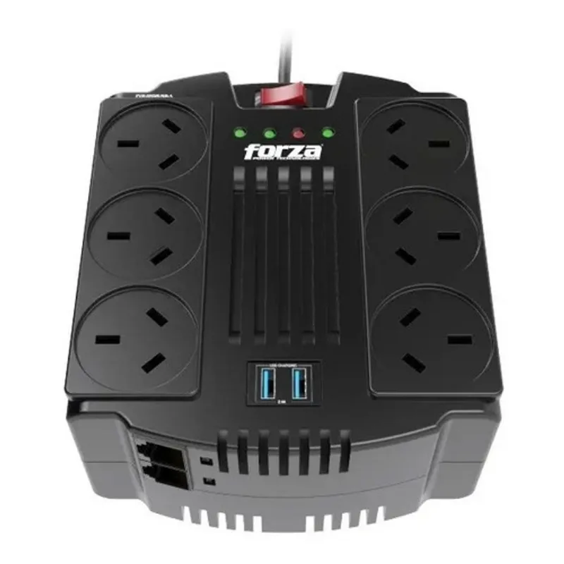 Estabilizador Tension Forza Fvr-1202usb-a 600w 1200va 2 Usb