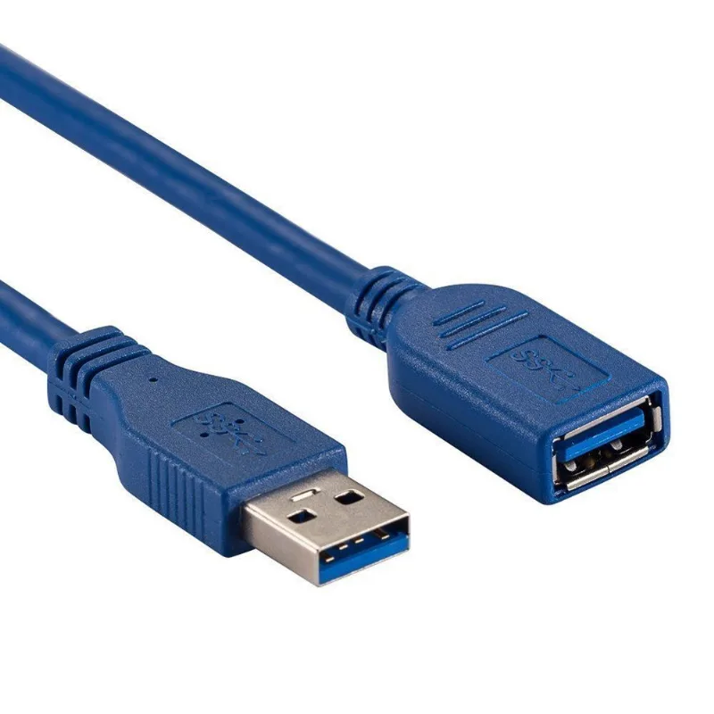 Cable Xtech Extension USB 1.8m Azul 28 AWG 5Gb/s Macho Hembra XTC-353 XTC-353