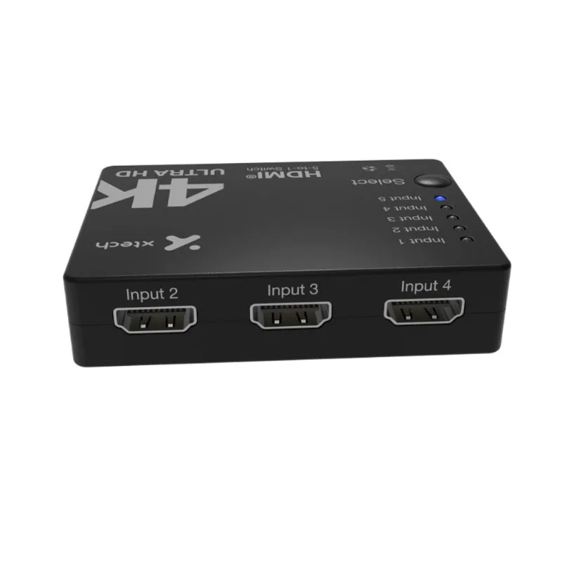 SWITCH XTECH 5 PUERTOS HDMI 1.4 3840X2160