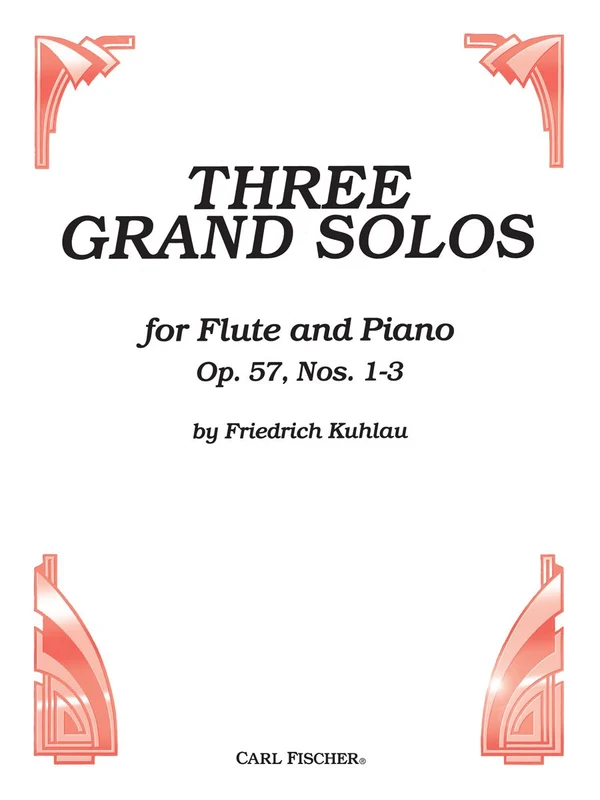 3つのグランド・ソロ 作品57（フルートソロ）／Three Grand Solos Op. 57 Nos. 1-3 楽譜