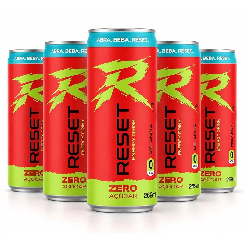Energy Drink Zero Açúcar Melancia Reset 269ml - 6un