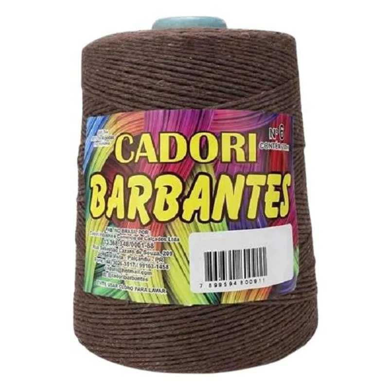 Kit 3 Barbante Cadori N06 - 700M Marrom