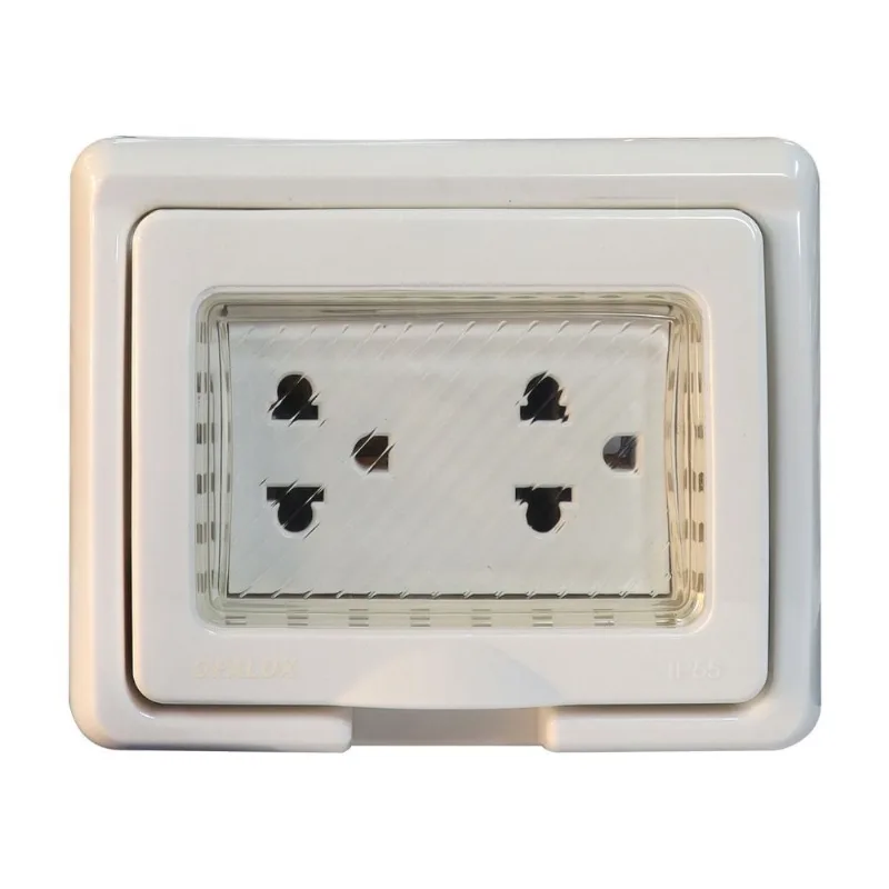 Hidrobox Blanco Toma Doble Lt Opalux 15a Opalux
