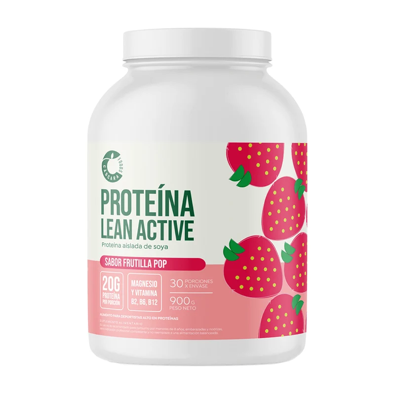 PROTEINA LEAN ACTIVE 900G, CASCARA FOODS FRUTILLA