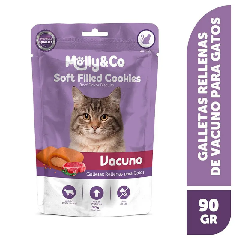 Galleta Gato Molly & Co Vacuno 90 g