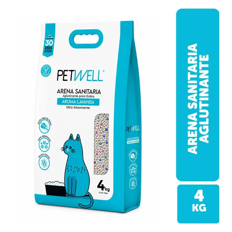 Arena Sanitaria de Lavanda Petwell 4 kg
