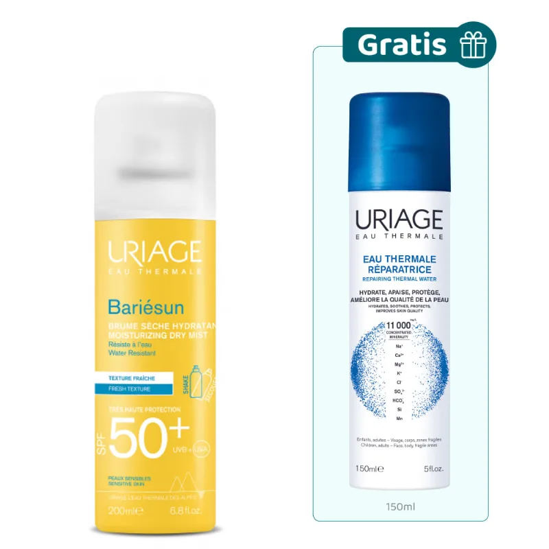 Kit Bariesun Bruma Spray Spf 50 + Gratis Agua Termal Reparadora - Uriage Kit