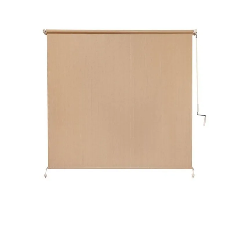 Coolaroo Polyethylene Outdoor Roller Shade - 8-ft x 6-ft - Almond