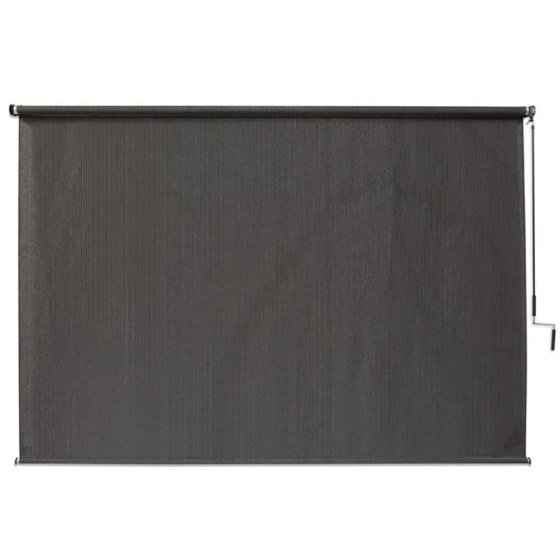 Coolaroo Monticeto Roller Shade for Outdoors Cordless Wand-Operated and Light Filtering 10 x 8-ft - Grey