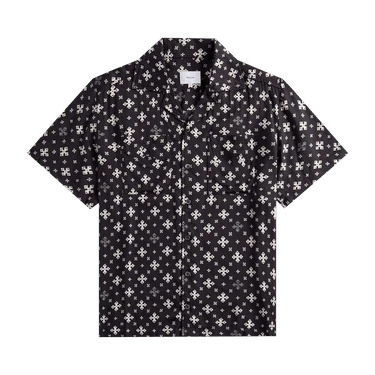 Rhude Cross Bandana Rayon Shirt 'Black/White' PF24SR024500119 S