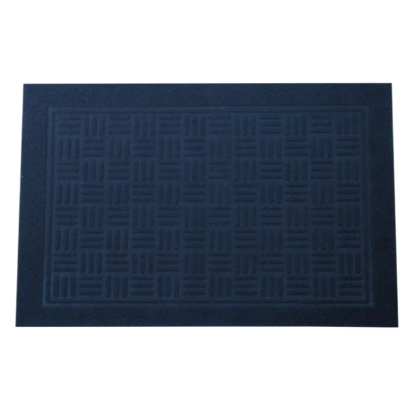 Tapete de Porta Capacho Com Relevo Chess 0,40 x 0,60 Dark Blue 1 Peça