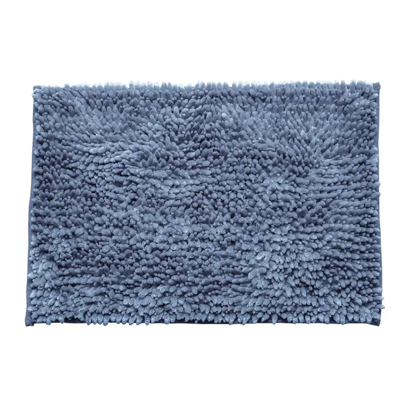 Tapete Chenille Popcorn com Brilho 0,40 x 0,60 Azul 1 Peça