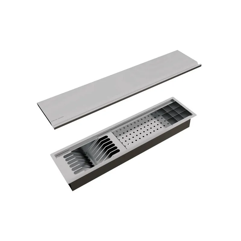Calha Úmida Kitchen 3 Módulos com Tampa Articulada