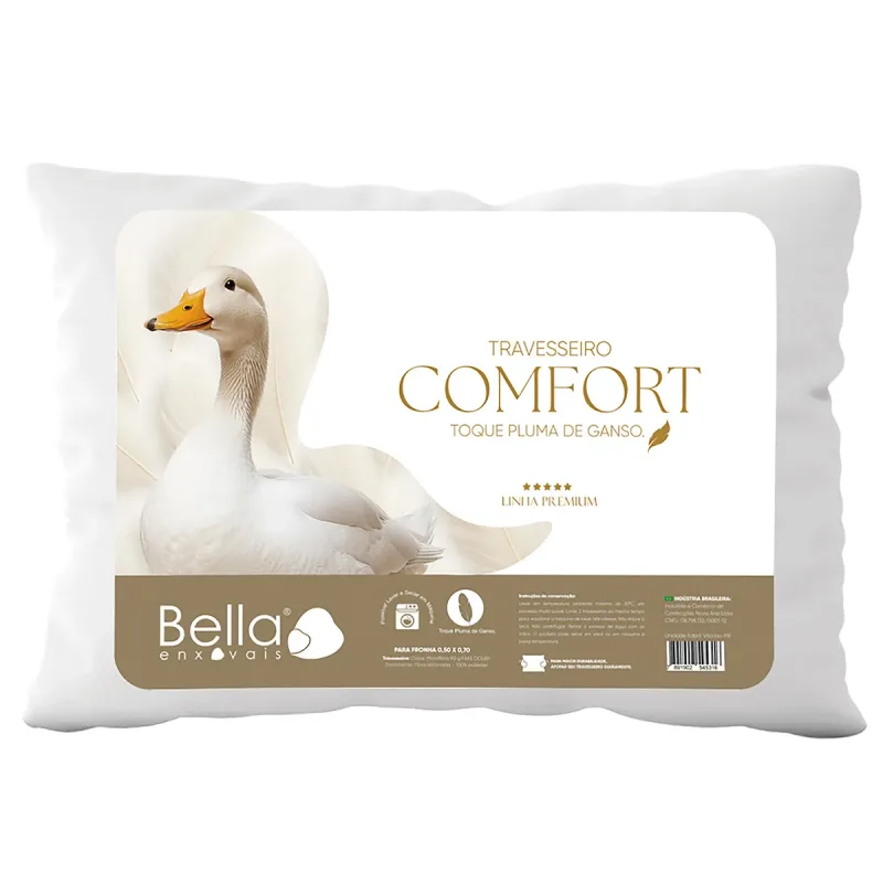 Travesseiro Comfort 600g - Toque Pluma de Ganso